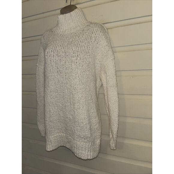 By Anthropologie Chunky Knit Mock Neck Long Sleeve Pullover Sweater Size M - Picture 3 of 7